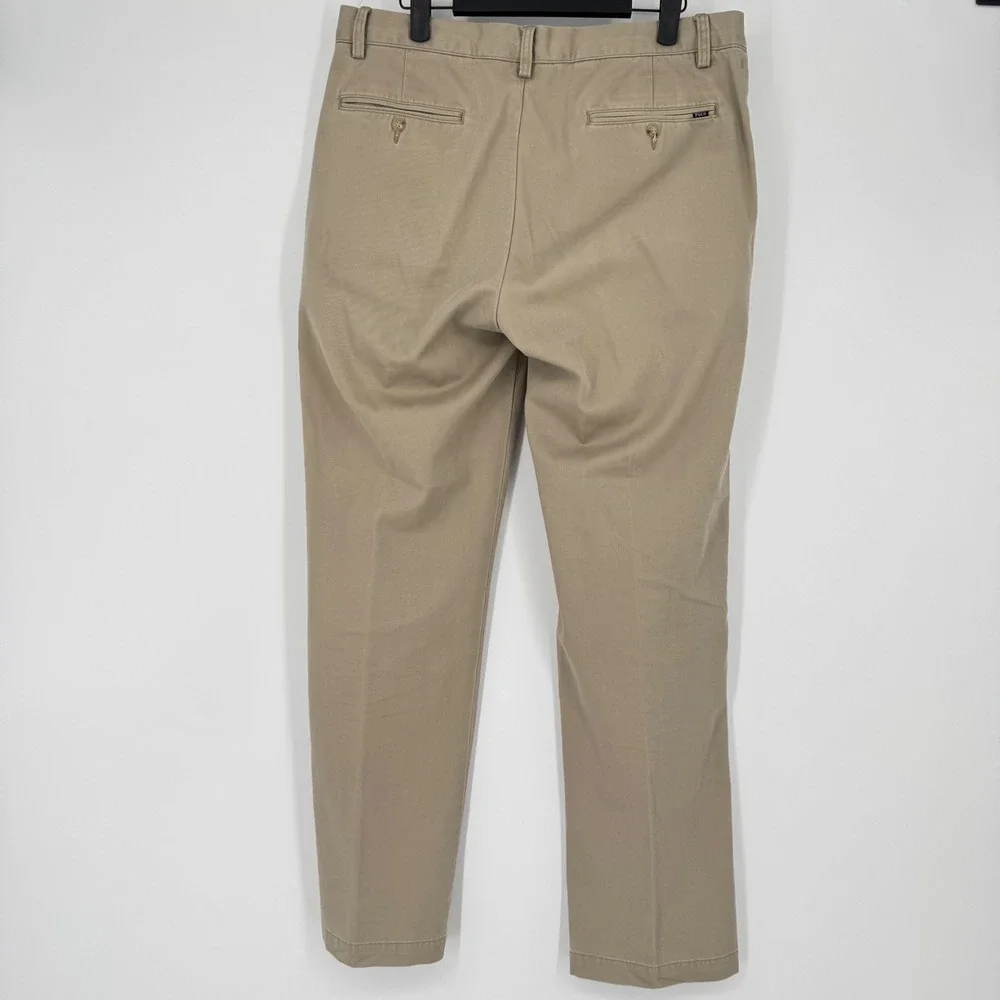 Polo Ralph Lauren Mens Classic Fit Chino Pants Tan Khaki‎ Cotton 33/32